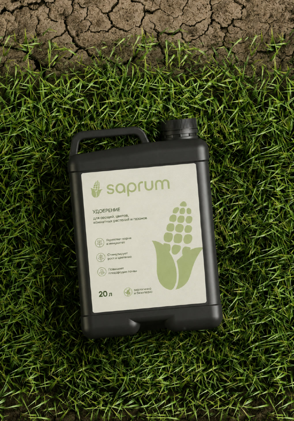 Канистра SAPRUM BIO 20 литров на траве